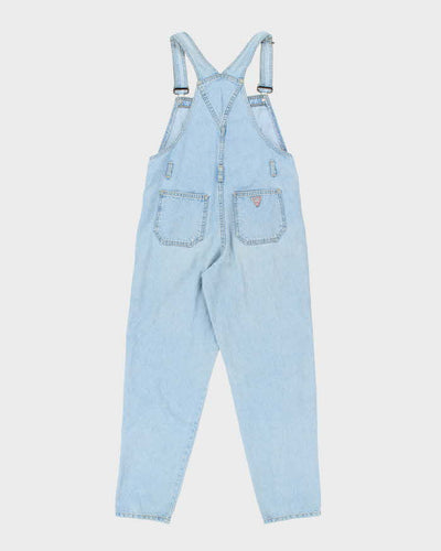 Vintage 90's Guess Light Wash Long Denim Dungarees - W32 L30