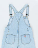 Vintage 90's Guess Light Wash Long Denim Dungarees - W32 L30