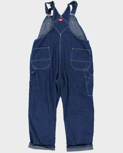 Vintage 90's Dickies Heavyweight Indigo Dark Wash Long Dungarees - W44 L29
