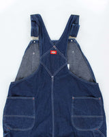 Vintage 90's Dickies Heavyweight Indigo Dark Wash Long Dungarees - W44 L29