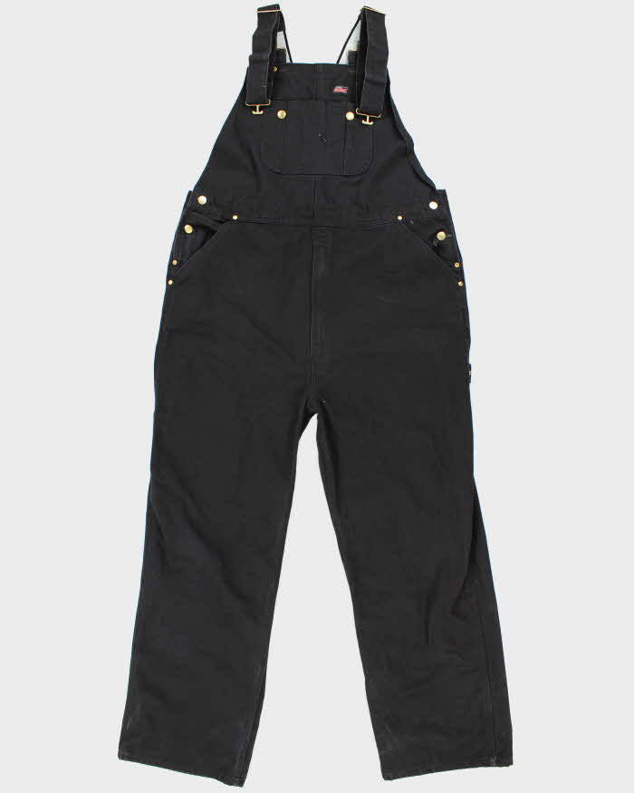Vintage Genuine Dickies Black Workwear Dungarees - W40 L31