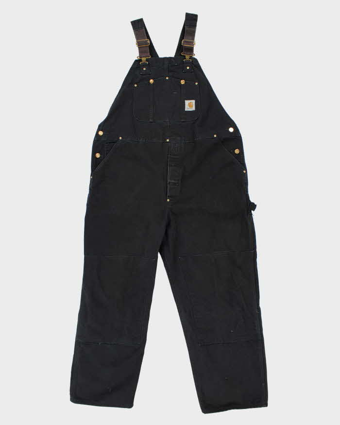 Vintage Y2K 00s Carhartt R06 Union Made In USA Heavyweight Firm Duck Bib Loose Fit Dungarees - XL