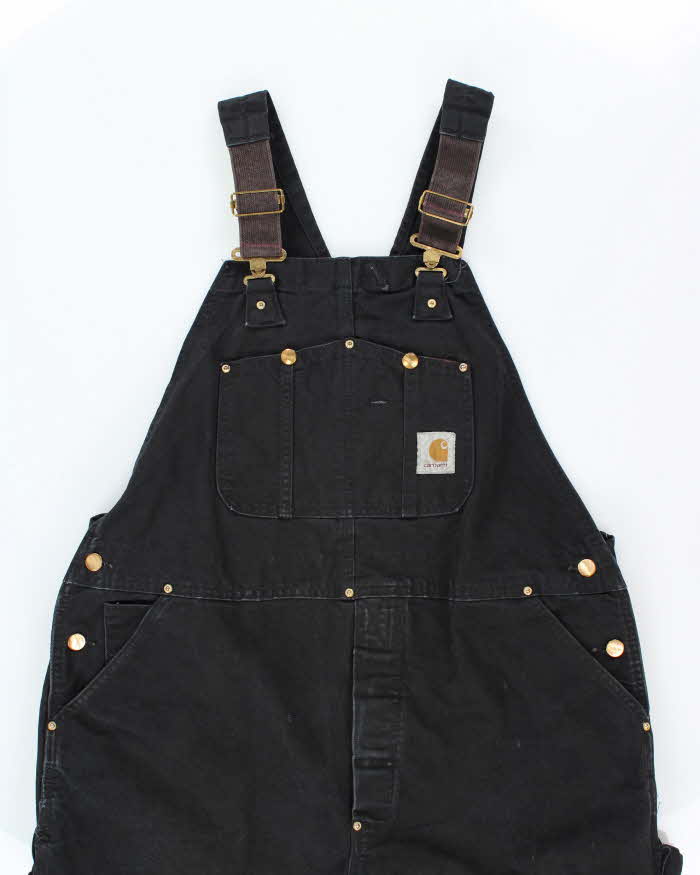 Vintage Y2K 00s Carhartt R06 Union Made In USA Heavyweight Firm Duck Bib Loose Fit Dungarees - XL