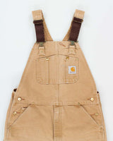Vintage Carhartt R01 Duck Canvas Bib Double Knee Distressed Wide Leg Workwear Dungarees - W34 L34