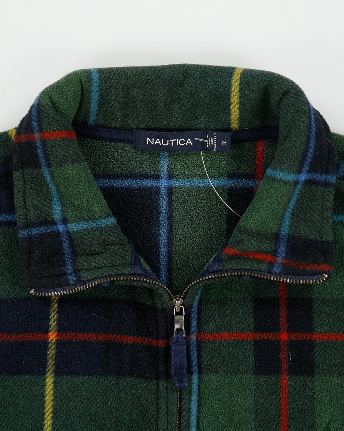 Vintage Y2K 00s Nautica Tartan Quarter-Zip Fleece - M