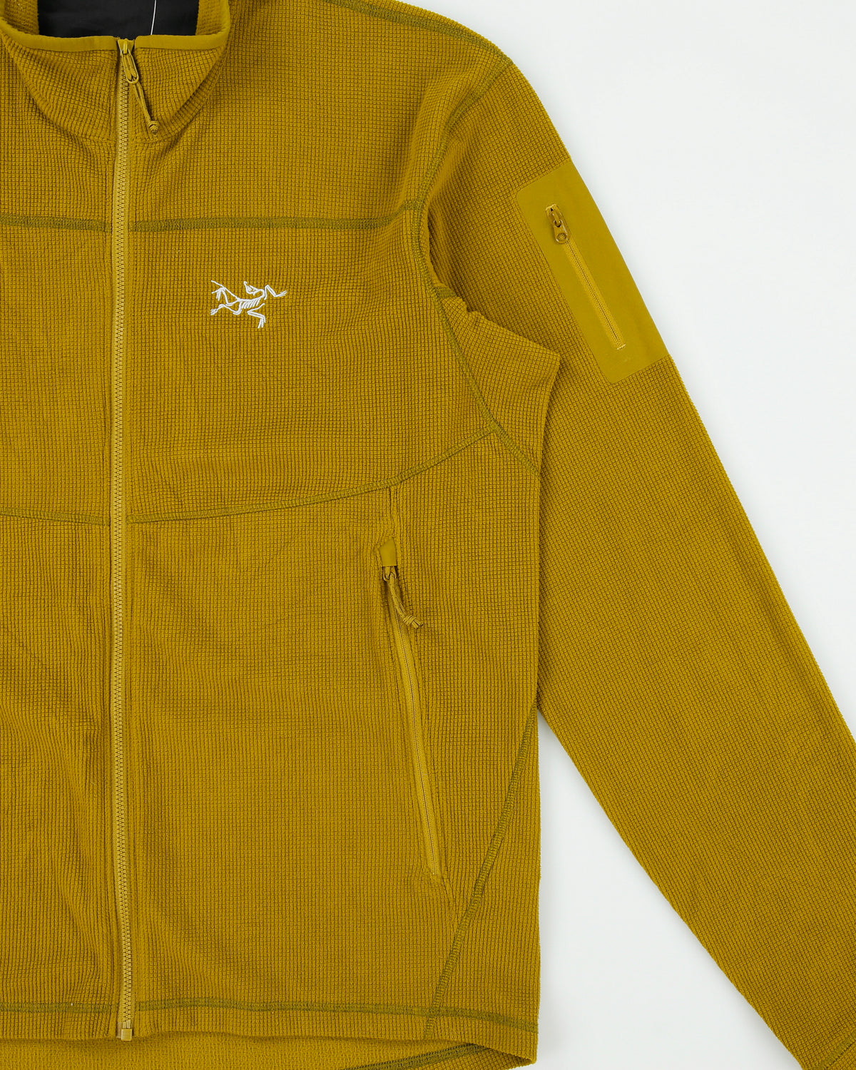 Arc'teryx Delta LT Olive Khaki Full-Zip Technical Fleece - M