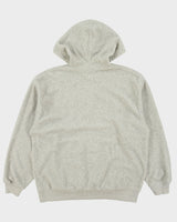 Vintage Y2K 00s Gap Marl Grey Embroidered Oversized Pullover Fleece Hoodie - XS