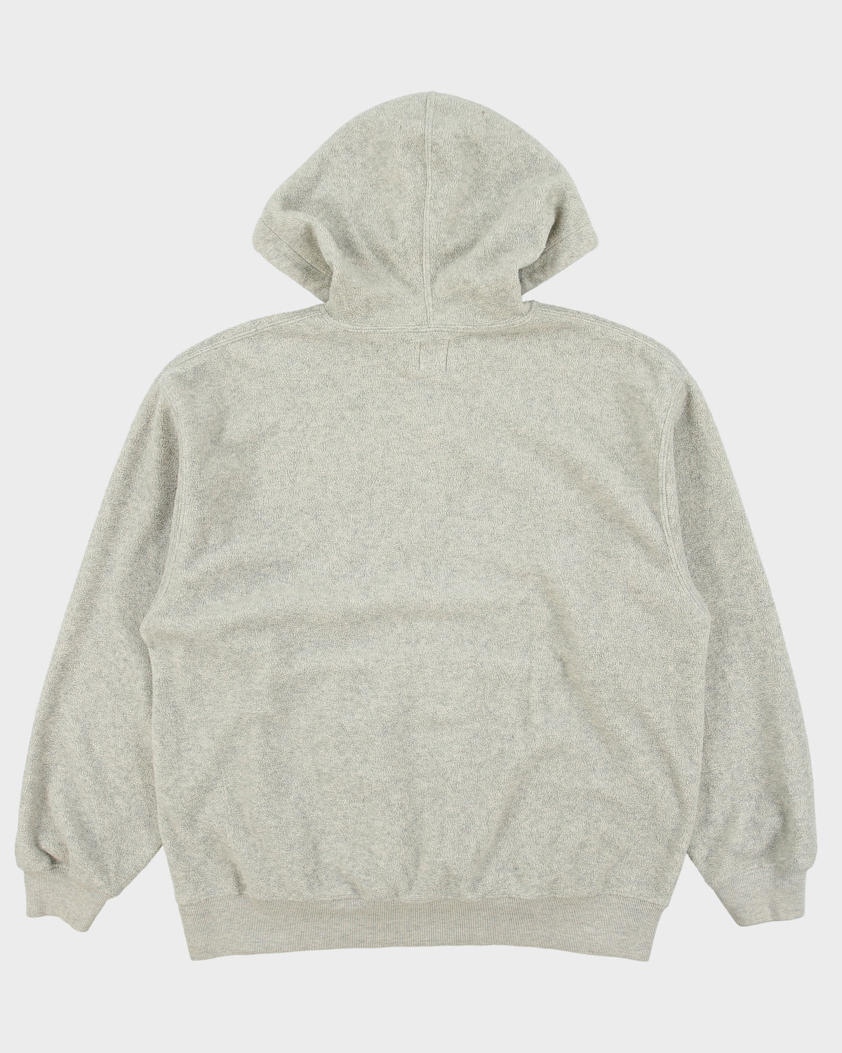 Vintage Y2K 00s Gap Marl Grey Embroidered Oversized Pullover Fleece Hoodie - XS