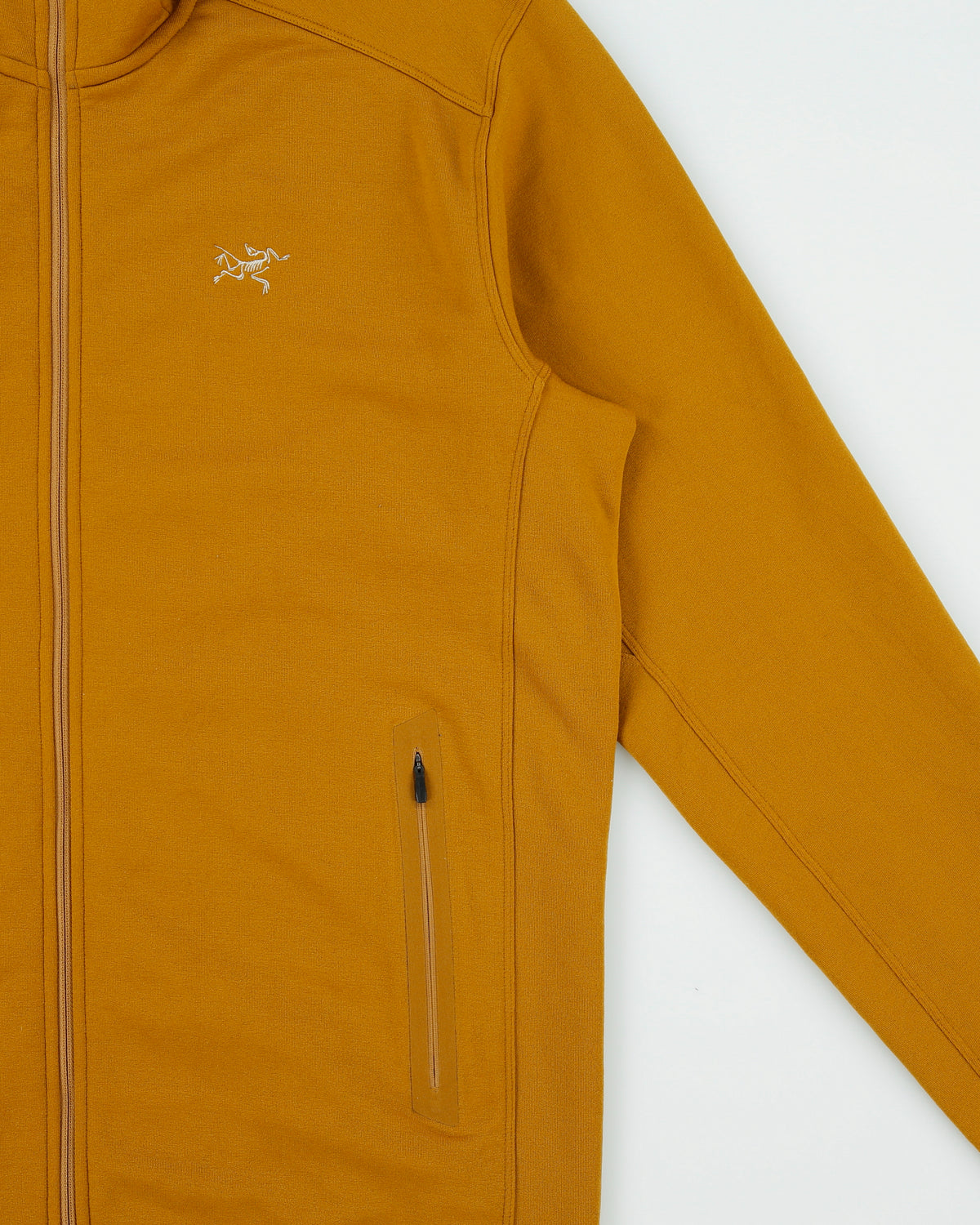 Arc'teryx Tan Kyanite Polartec Power Stretch Soft Shell Zip-Up Fleece Hoodie - L