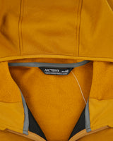 Arc'teryx Tan Kyanite Polartec Power Stretch Soft Shell Zip-Up Fleece Hoodie - L