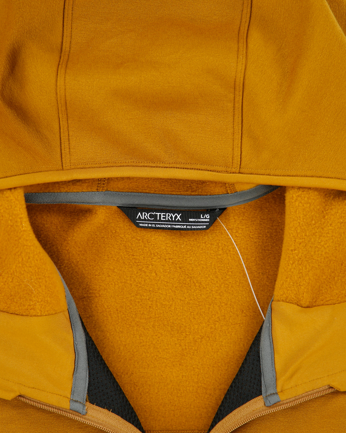 Arc'teryx Tan Kyanite Polartec Power Stretch Soft Shell Zip-Up Fleece Hoodie - L