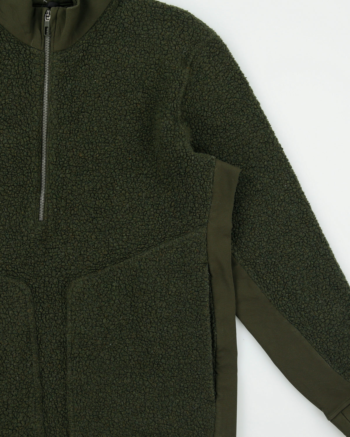 Lululemon Tundra Trek Forest Green Wool Blend  Half-Zip Sherpa Fleece - XL