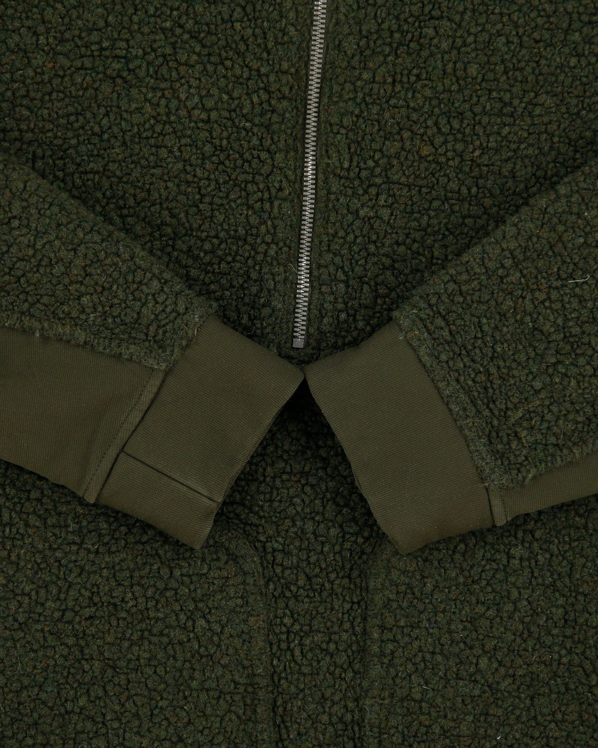 Lululemon Tundra Trek Forest Green Wool Blend  Half-Zip Sherpa Fleece - XL