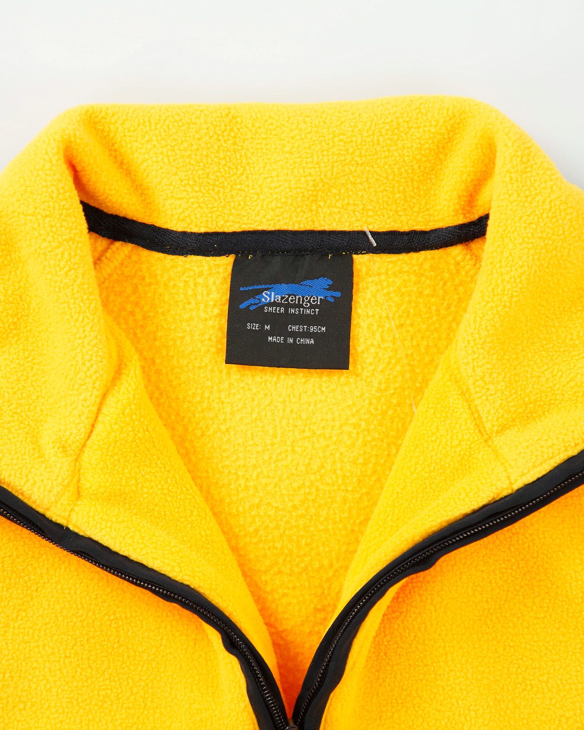 Vintage 1990s Slazenger Two-Tone Embroidered Quarter-Zip Fleece - L