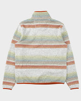 L.L.Bean Marl Grey Striped 'Slightly Fitted' Snap-T Pullover Fleece - M