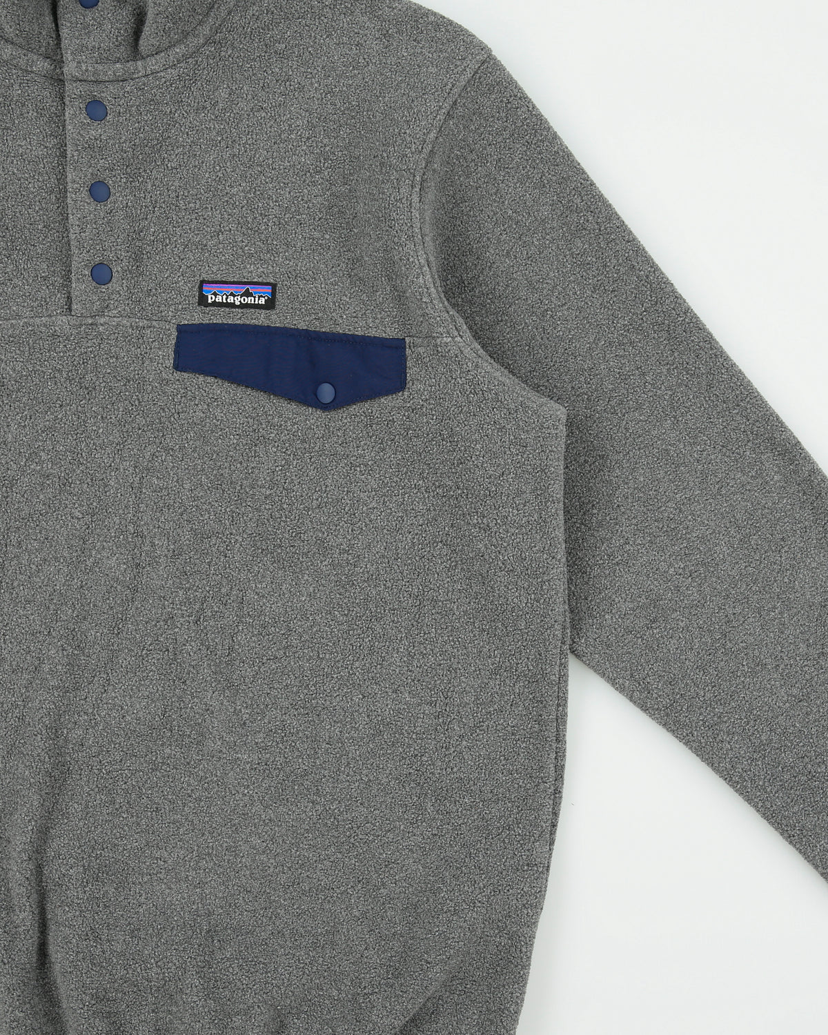 Patagonia Grey Synchilla Snap-T Pullover Fleece - L