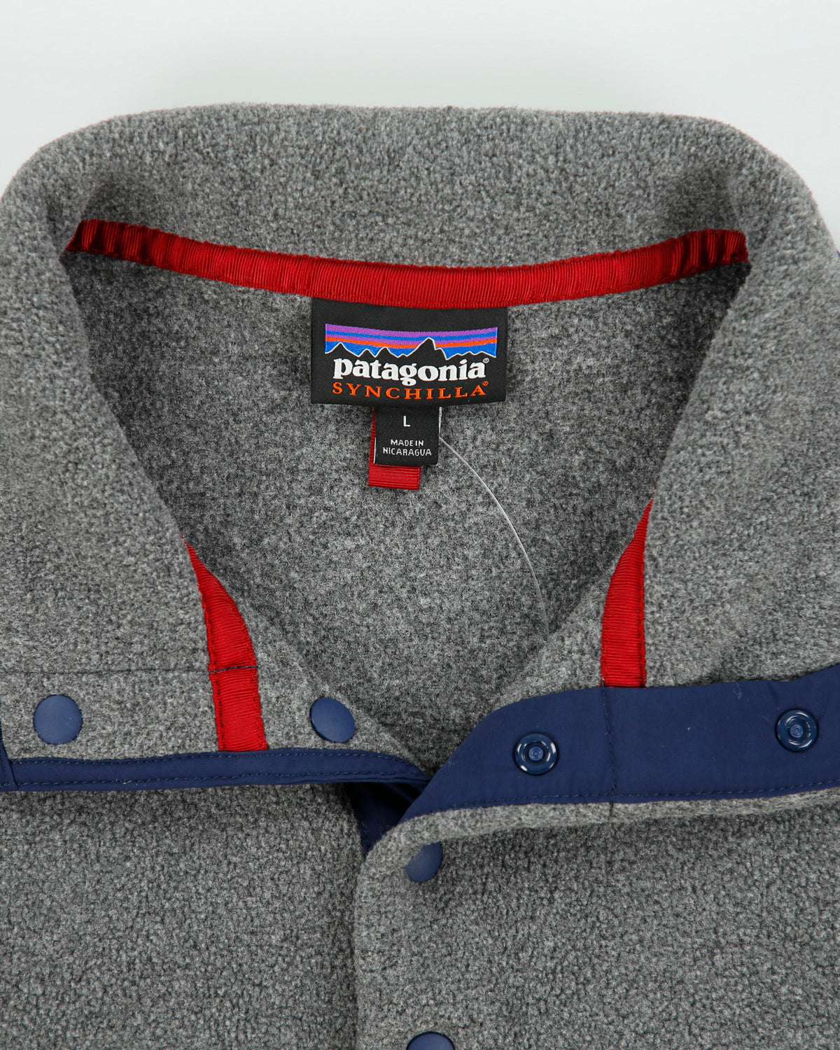 Patagonia Grey Synchilla Snap-T Pullover Fleece - L