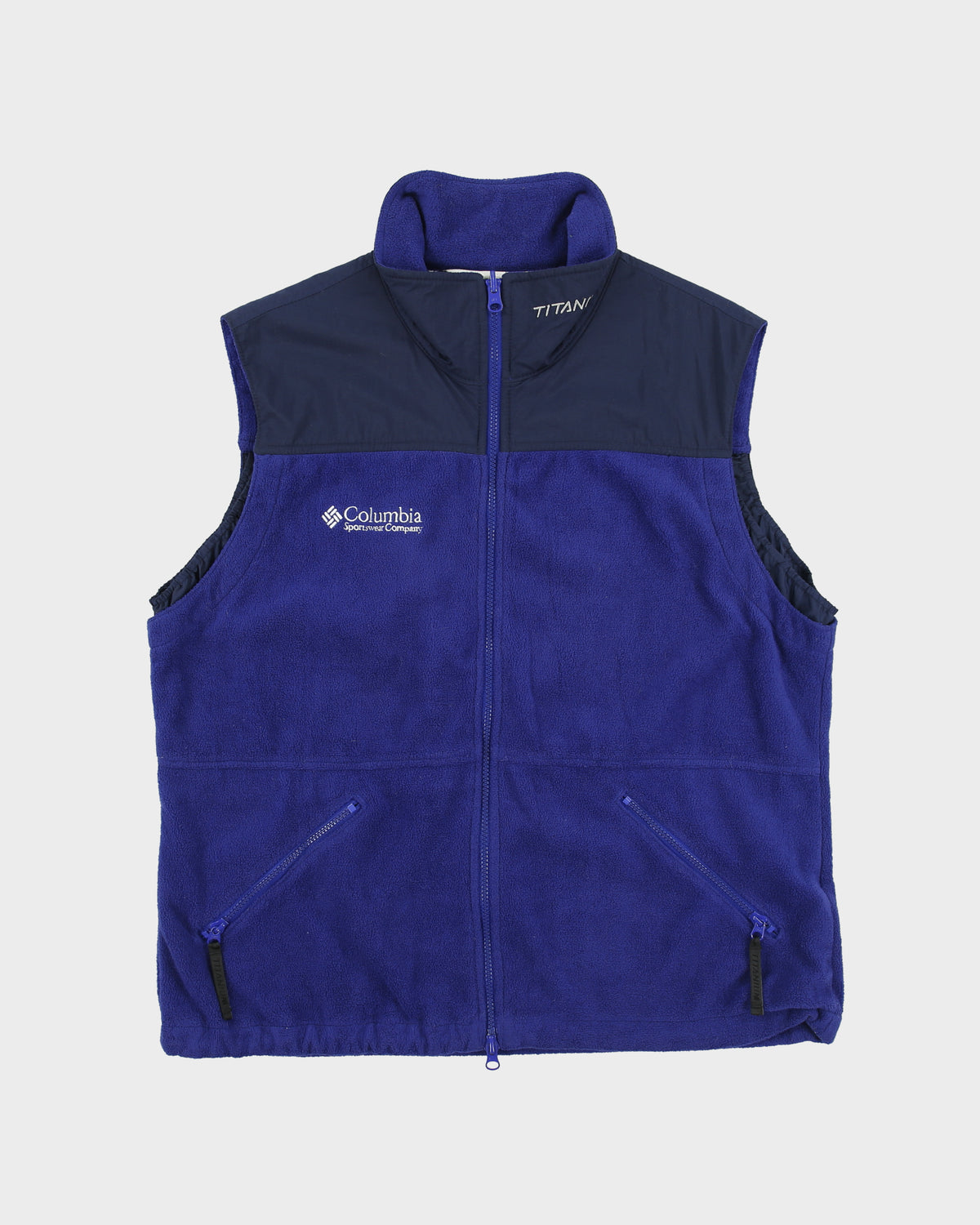 Vintage 1990s Columbia Sportswear Titanium Polartec Denali Fleece Gilet - L