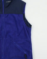 Vintage 1990s Columbia Sportswear Titanium Polartec Denali Fleece Gilet - L