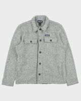 Patagonia Marl Grey Better Sweater Knit Fleece Over Shirt Shacket - M