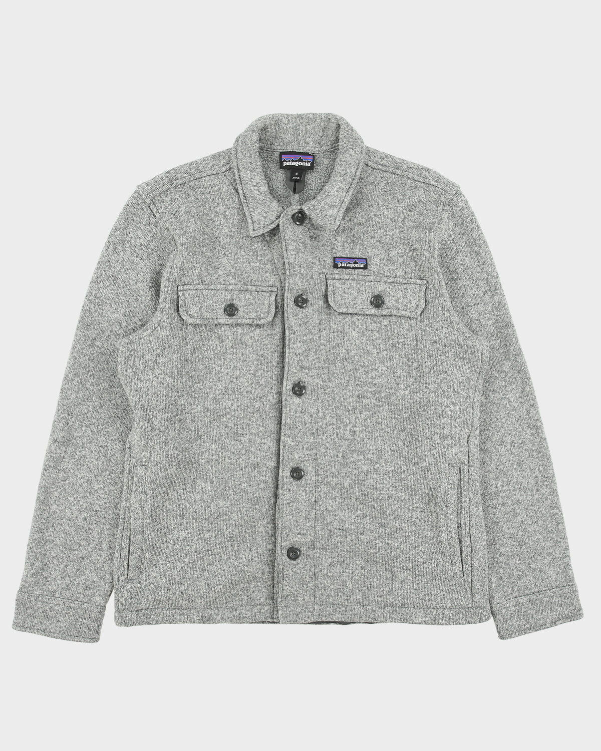 Patagonia Marl Grey Better Sweater Knit Fleece Over Shirt Shacket - M