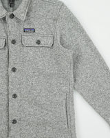 Patagonia Marl Grey Better Sweater Knit Fleece Over Shirt Shacket - M
