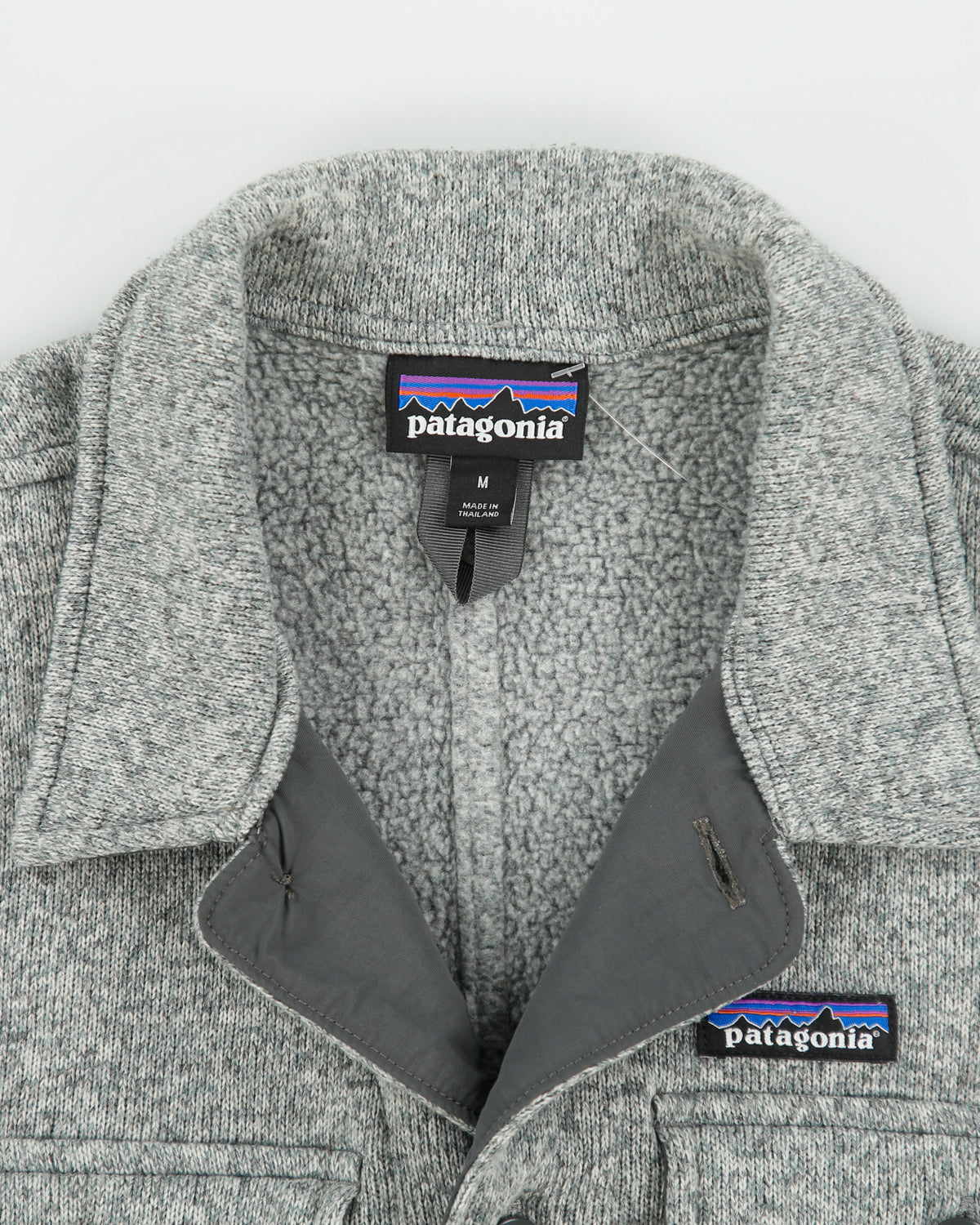 Patagonia Marl Grey Better Sweater Knit Fleece Over Shirt Shacket - M