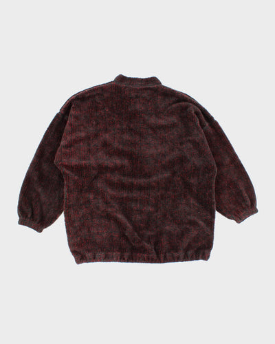 Vintage 90s Ezze Wear Quarter Button Fleece - M