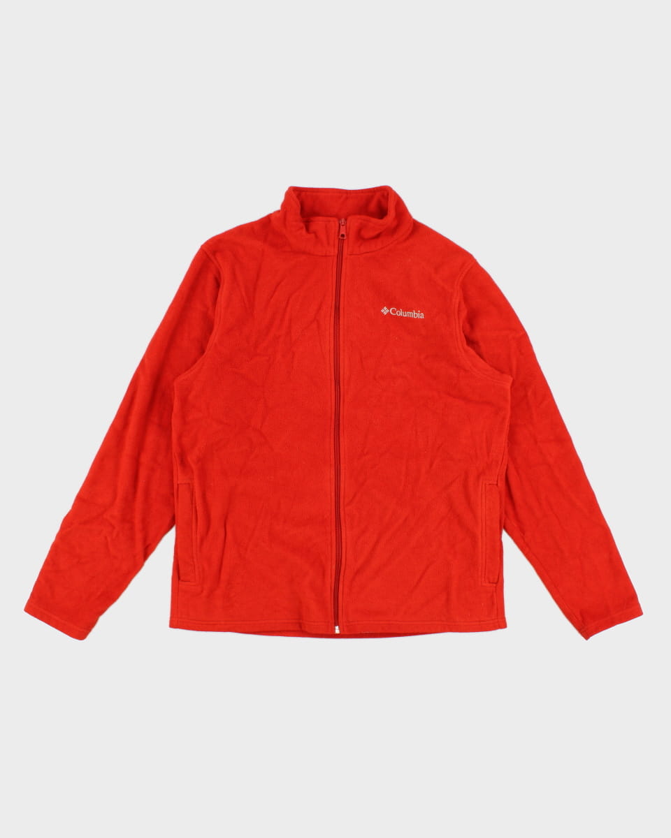 Columbia Orange Zip Up Fleece - M