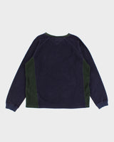 Mens Navy and Green Tommy Hilfiger Fleece Pullover - M
