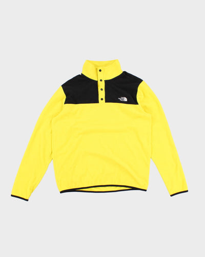 Men's Black And Yellow North Face Fleece - M