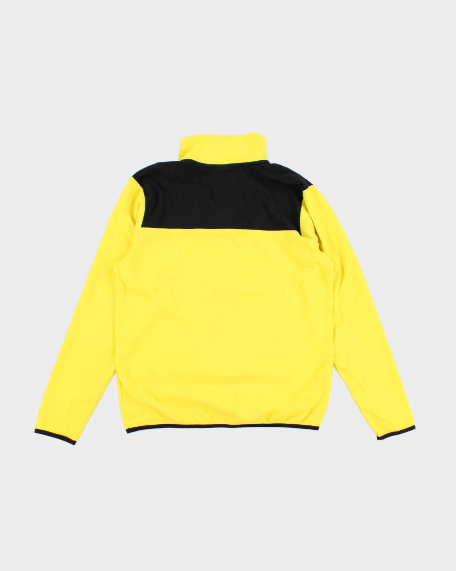 Men's Black And Yellow North Face Fleece - M