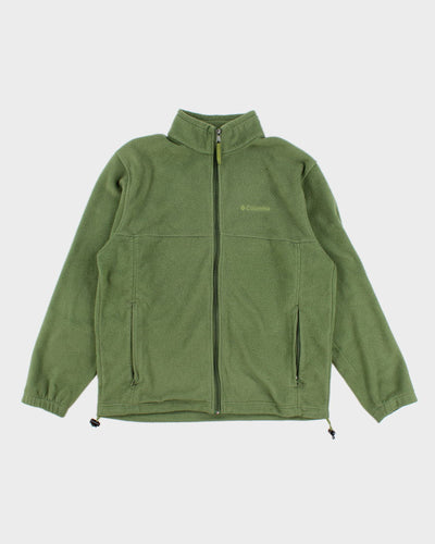 Men's Green Columbia Zip Up Fleeces - L