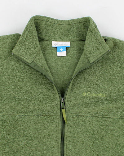 Men's Green Columbia Zip Up Fleeces - L