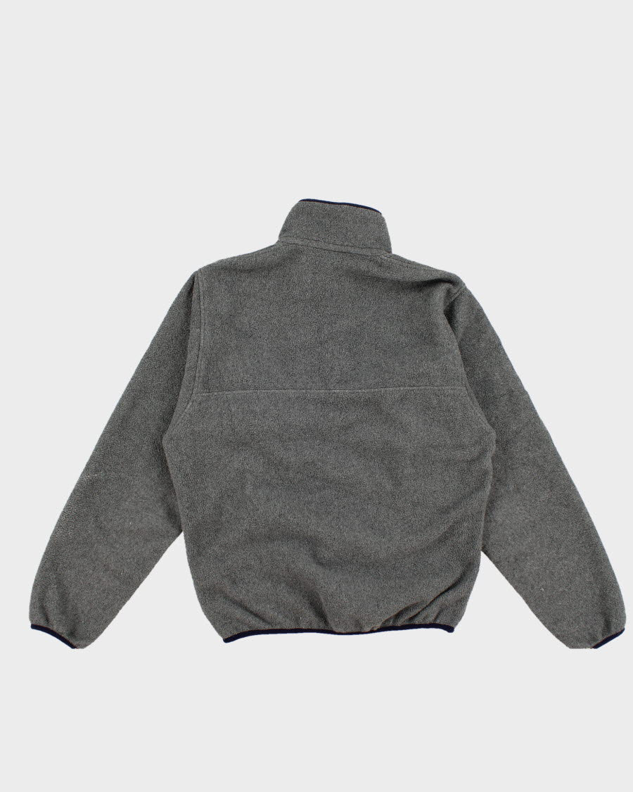 Men's Grey Patagonia Button Up Fleece - XS