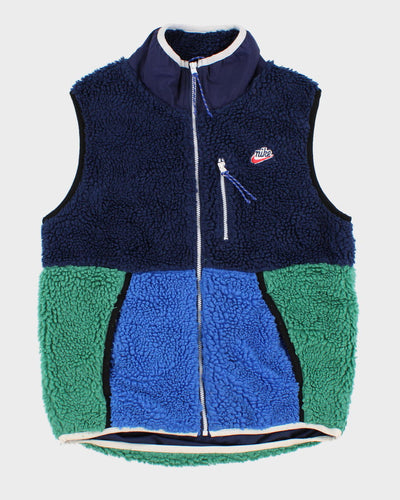 Men's Multicoloured Nike Fleece zip up Vest - L