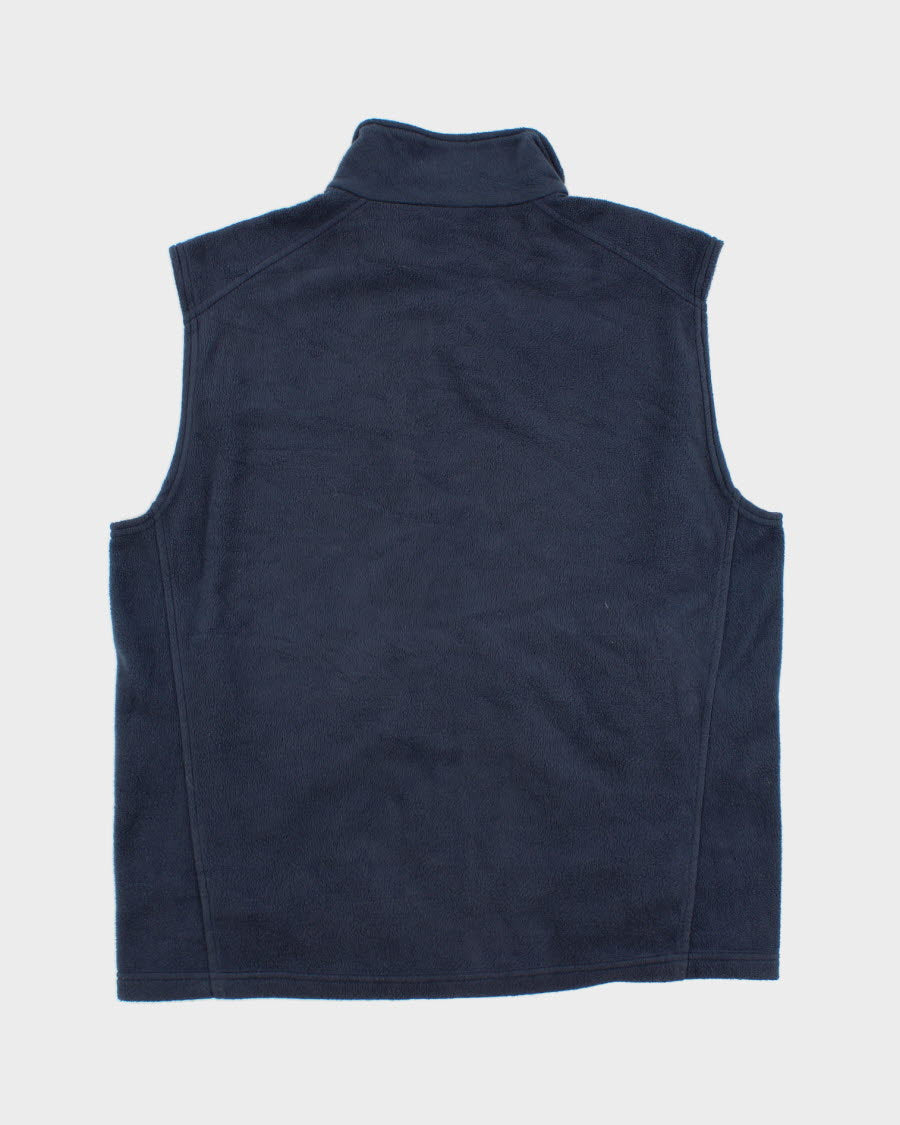 Columbia Navy Zip Up Sleeveless Fleece - L