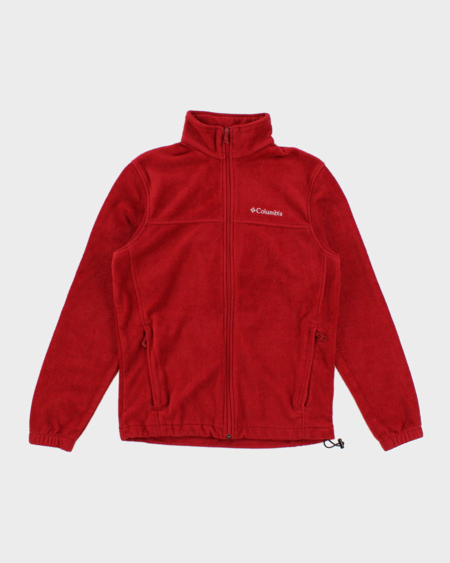 Columbia Red Zip Up Fleece - S