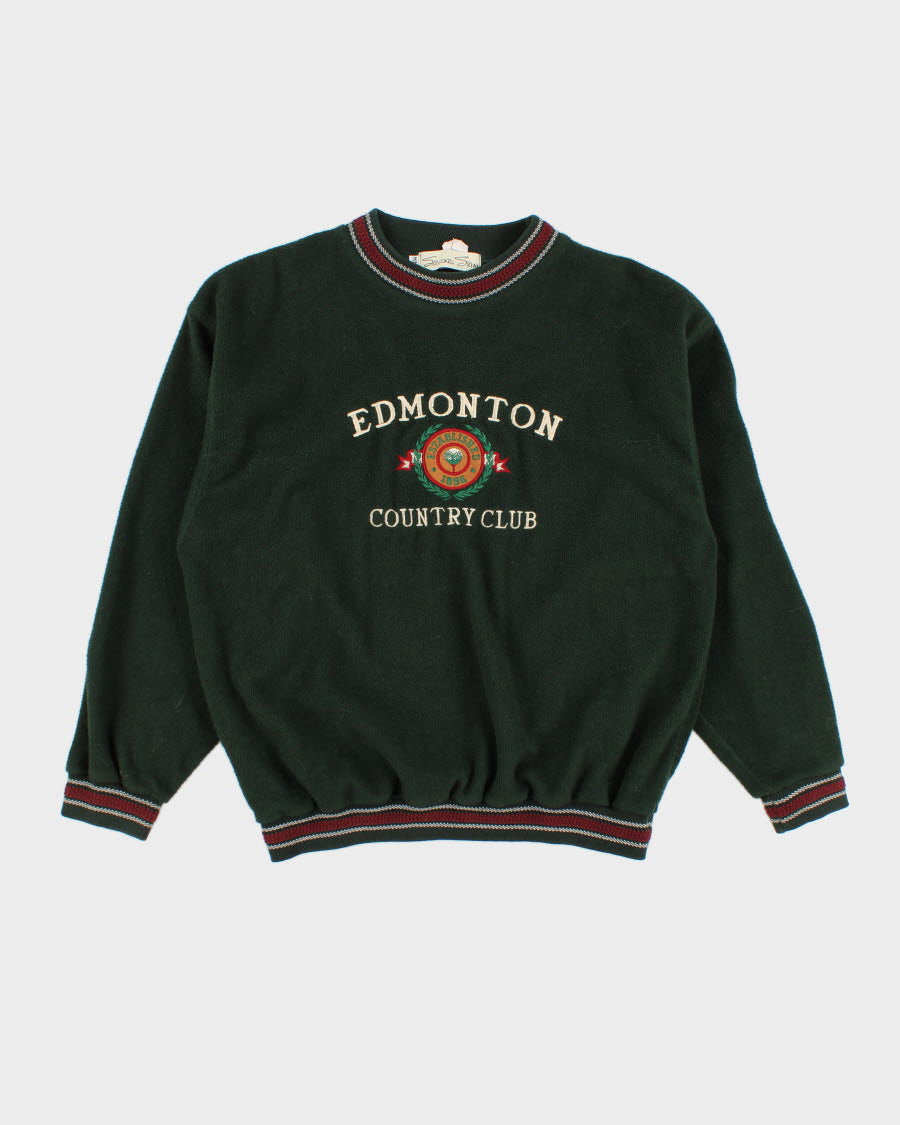 Vintage Second Skin Embroidered Pullover Fleece - M