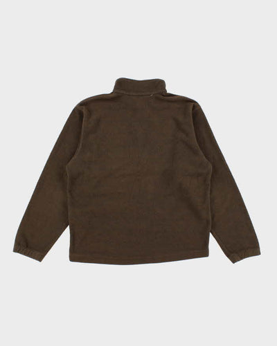 Men's Brown Quarter Zip Columbia Fleece - M