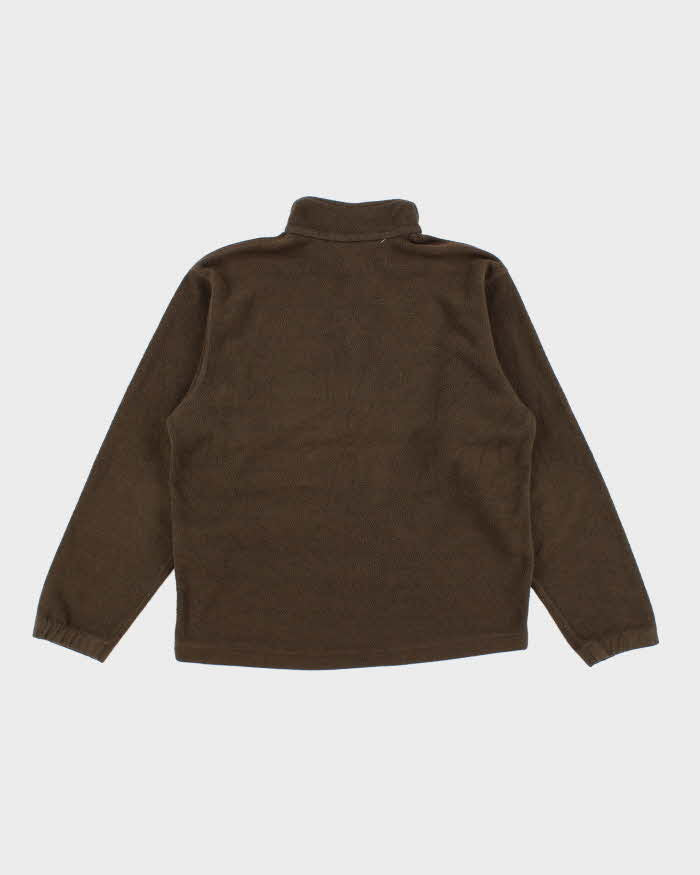Men's Brown Quarter Zip Columbia Fleece - M