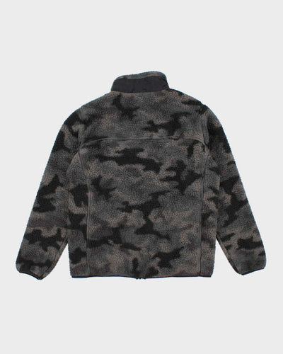 Mens Camouflage Columbia Zip Up Fleece - L