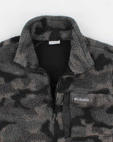 Mens Camouflage Columbia Zip Up Fleece - L