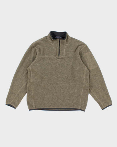 Mens Green Arc'teryx Quatre Zip Fleece - S