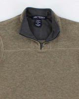 Mens Green Arc'teryx Quatre Zip Fleece - S