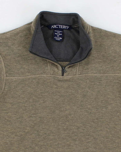 Mens Green Arc'teryx Quatre Zip Fleece - S