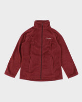 Columbia Dark Red Zip Up Fleece - S
