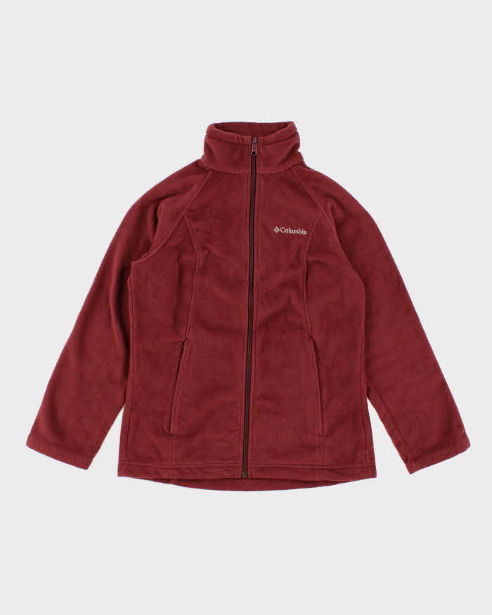 Columbia Dark Red Zip Up Fleece - S