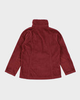 Columbia Dark Red Zip Up Fleece - S