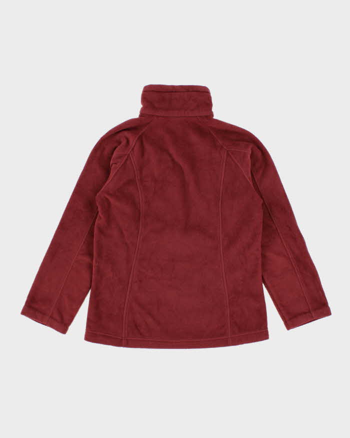 Columbia Dark Red Zip Up Fleece - S